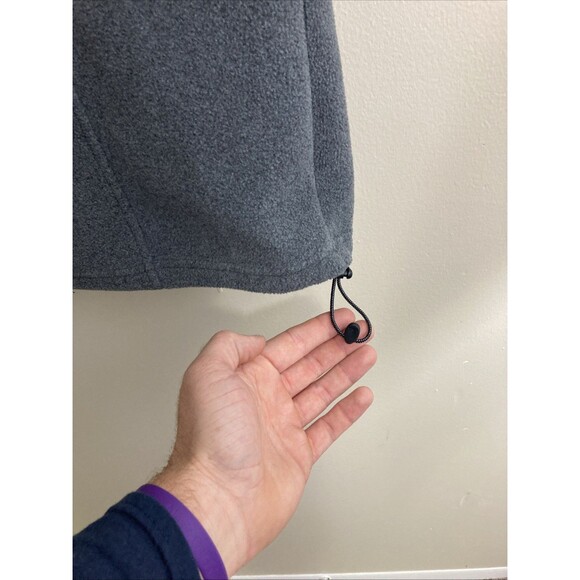 LL Bean Vest Women XL Gray Fleece Jacket Coat Performance Full Zip Polartec - Picture 3 of 13